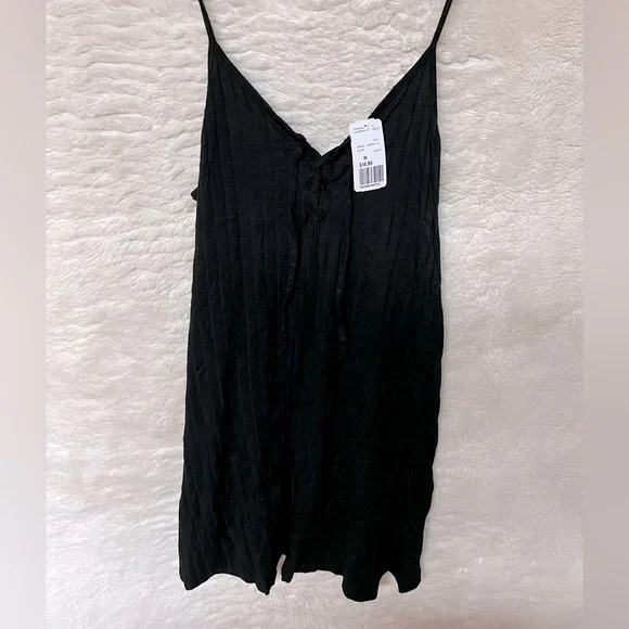 Forever 21 | Dresses | Brand New With Tags Forever 2 Black Ribbed Lace Up  Mini Dress Size Medium | Poshmark